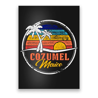 Cozumel Retro Sunset Poster