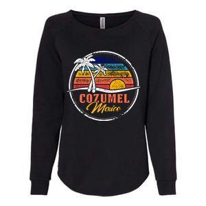 Cozumel Retro Sunset Womens California Wash Sweatshirt