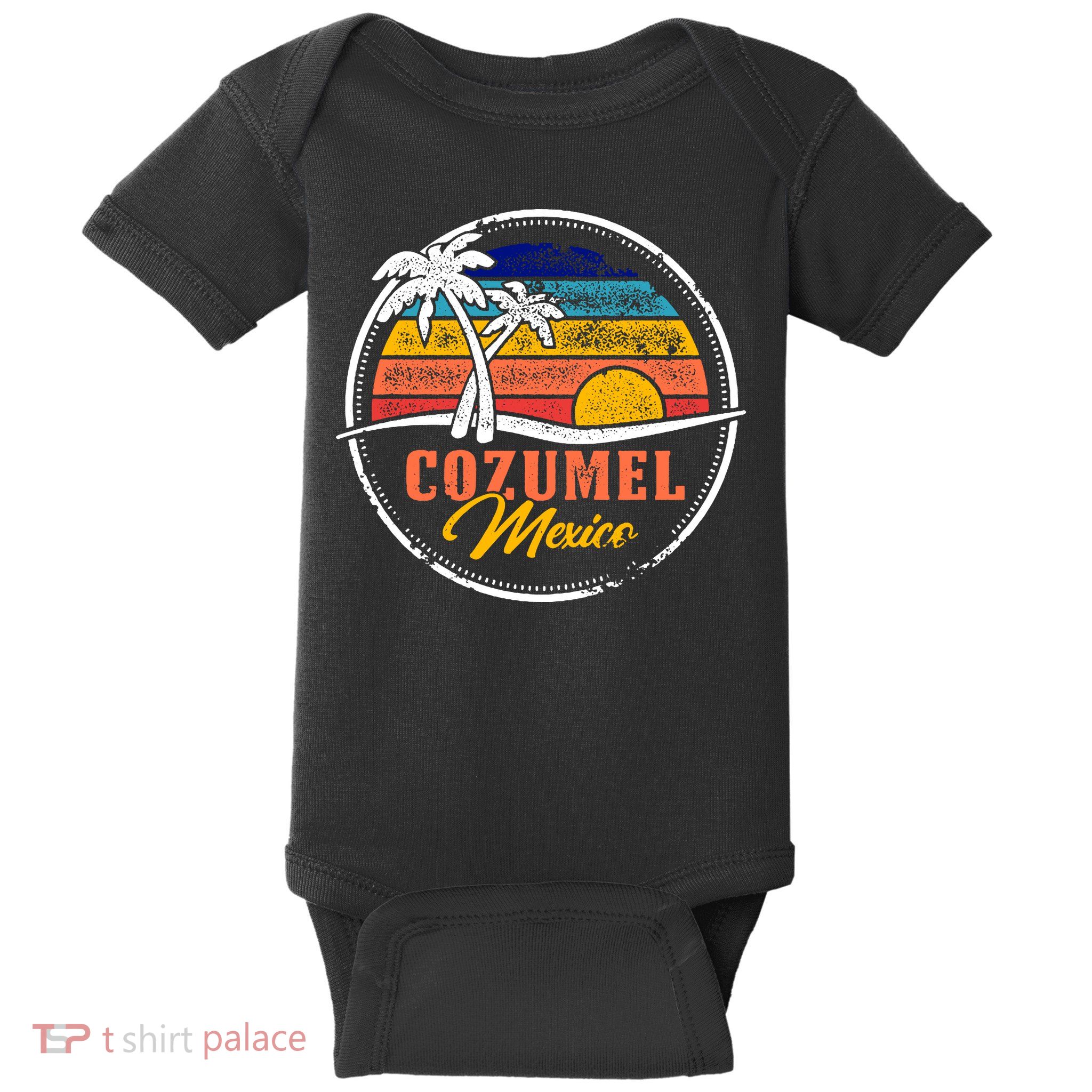 Cozumel Retro Sunset Baby Bodysuit