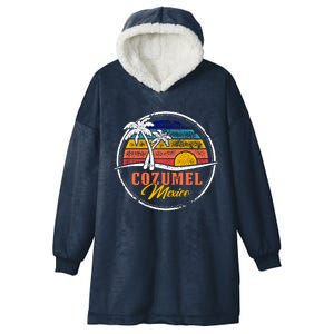 Cozumel Retro Sunset Hooded Wearable Blanket