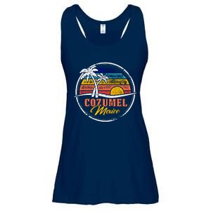 Cozumel Retro Sunset Ladies Essential Flowy Tank