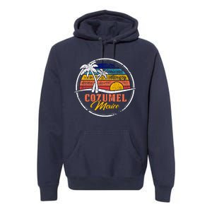 Cozumel Retro Sunset Premium Hoodie