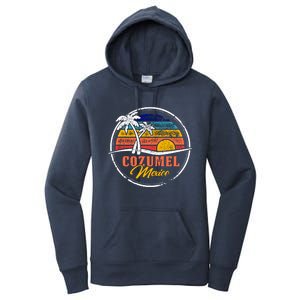 Cozumel Retro Sunset Women's Pullover Hoodie