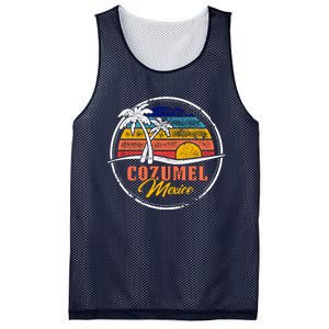 Cozumel Retro Sunset Mesh Reversible Basketball Jersey Tank