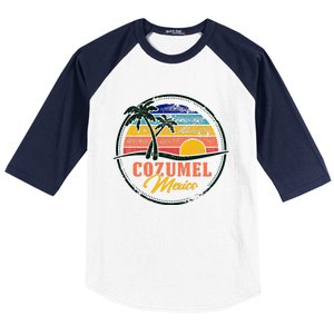 Cozumel Retro Sunset Baseball Sleeve Shirt