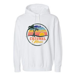 Cozumel Retro Sunset Garment-Dyed Fleece Hoodie