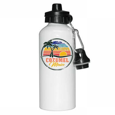 Cozumel Retro Sunset Aluminum Water Bottle