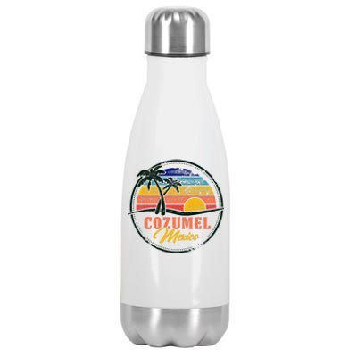 Cozumel Retro Sunset Stainless Steel Insulated Water Bottle