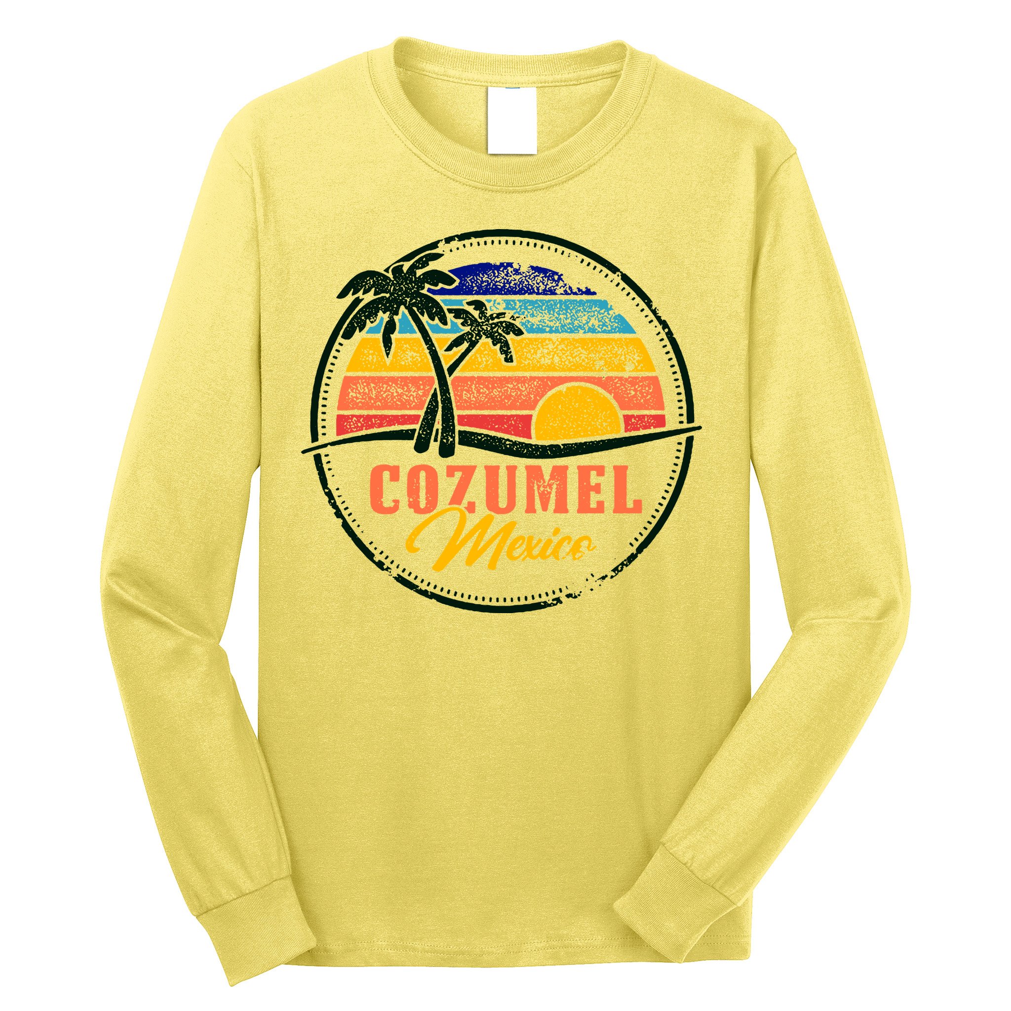 Cozumel Retro Sunset Long Sleeve Shirt