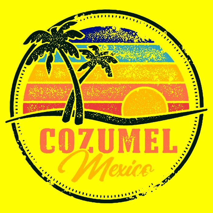 Cozumel Retro Sunset T-Shirt