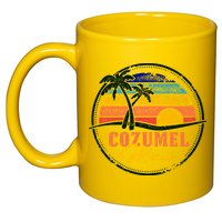 Cozumel Retro Sunset 11oz C Handle Ceramic Mug
