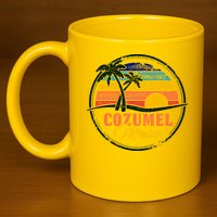 Cozumel Retro Sunset 11oz C Handle Ceramic Mug