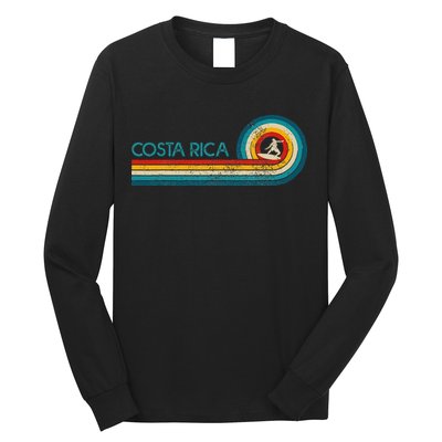 Costa Rica Surf Vintage Beach Surfer Surfing Long Sleeve Shirt