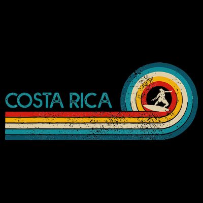 Costa Rica Surf Vintage Beach Surfer Surfing T-Shirt