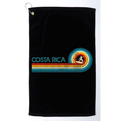 Costa Rica Surf Vintage Beach Surfer Surfing Golf Towel