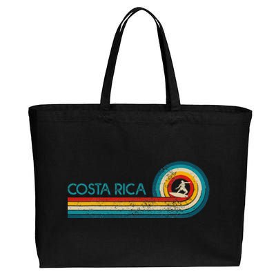 Costa Rica Surf Vintage Beach Surfer Surfing Cotton Canvas Jumbo Tote