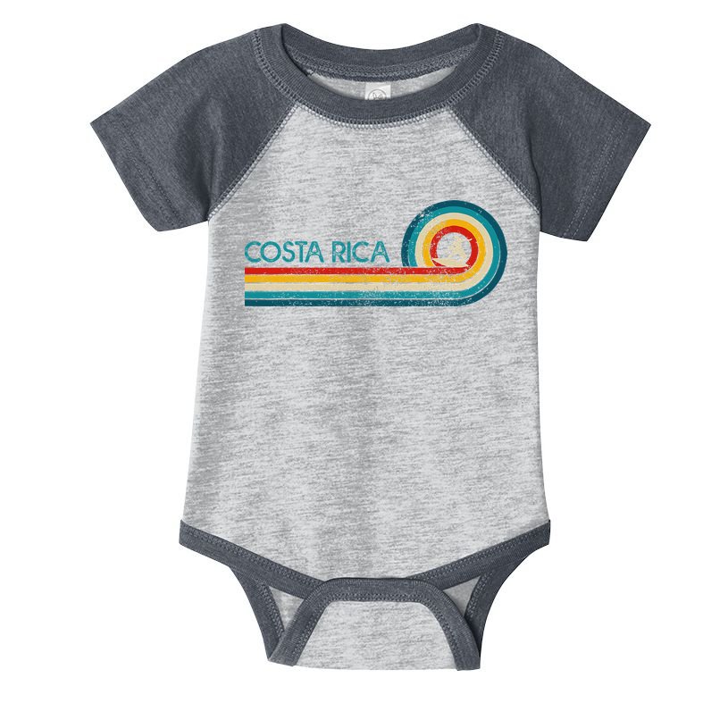 Costa Rica Surf Vintage Beach Surfer Surfing Infant Baby Jersey Bodysuit