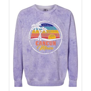 Cancun Retro Sunset Colorblast Crewneck Sweatshirt