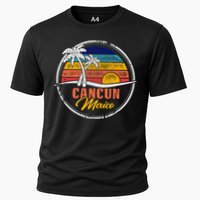 Cancun Retro Sunset Cooling Performance Crew T-Shirt