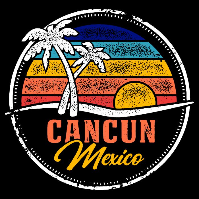 Cancun Retro Sunset Cooling Performance Crew T-Shirt