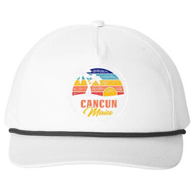 Cancun Retro Sunset Snapback Five-Panel Rope Hat