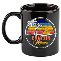 Cancun Retro Sunset 11oz C Handle Ceramic Mug