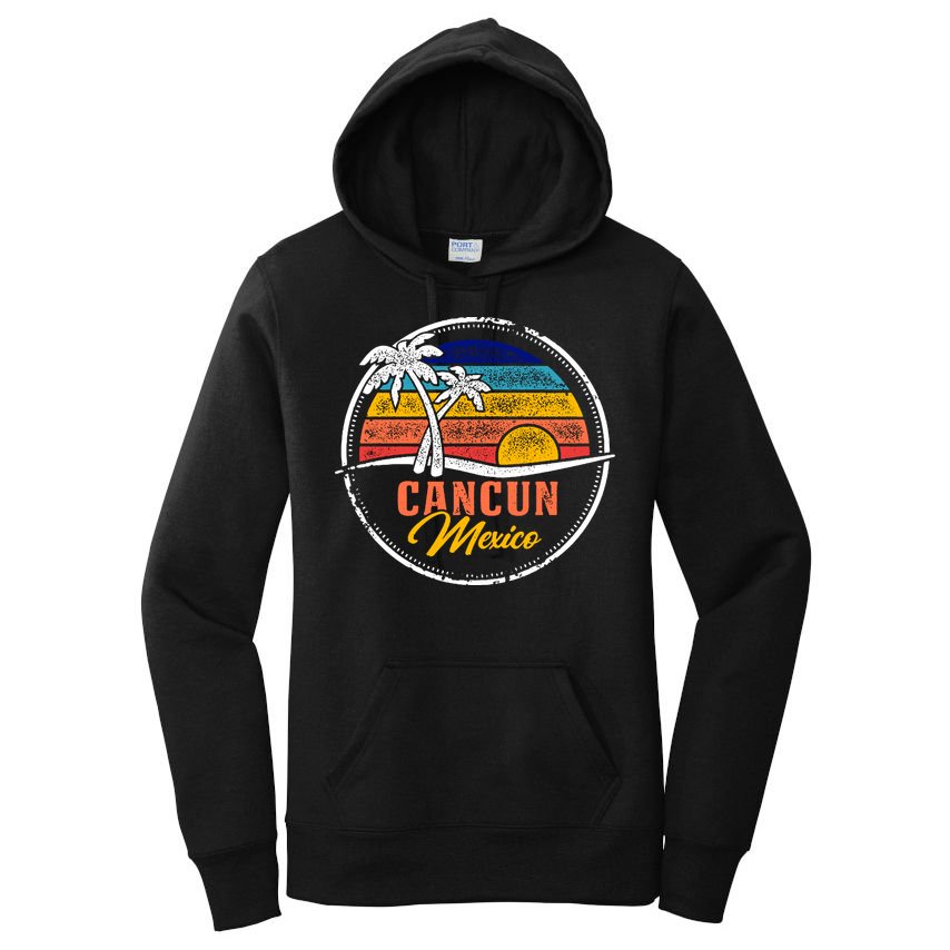 Cancun Retro Sunset Women's Pullover Hoodie