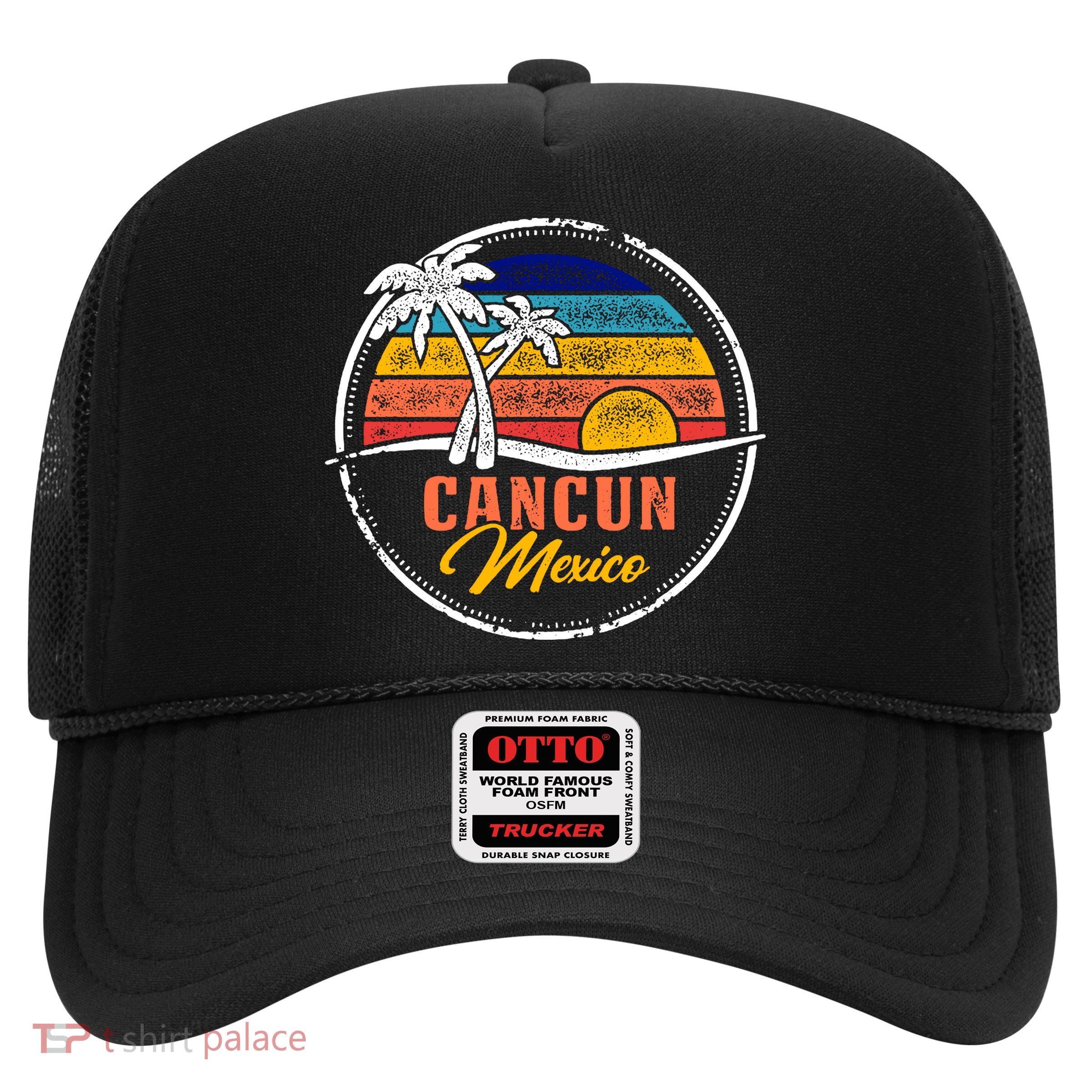 Cancun Retro Sunset Trucker Hat
