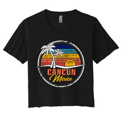 Cancun Retro Sunset Crop Top