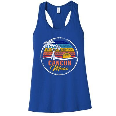 Cancun Retro Sunset Women's Racerback Tank