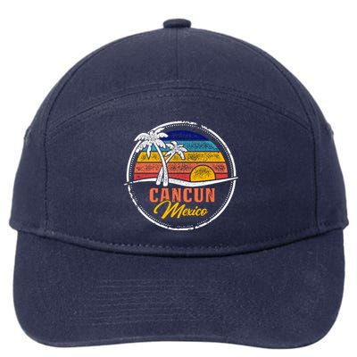 Cancun Retro Sunset 7-Panel Snapback Hat