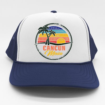 Cancun Retro Sunset Trucker Hat