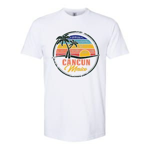 Cancun Retro Sunset Softstyle CVC T-Shirt