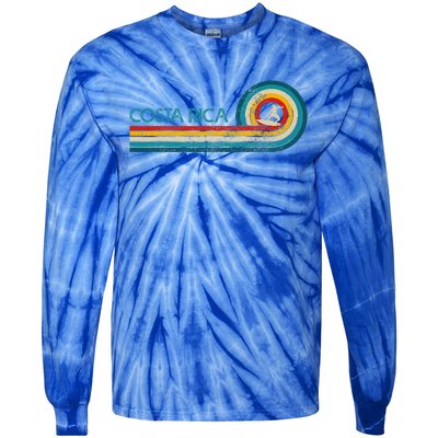 Costa Rica Surf Vintage Beach Surfer Tie-Dye Long Sleeve Shirt