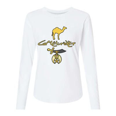 Camel Rider Shriner Masonic Symbol Freemason Womens Cotton Relaxed Long Sleeve T-Shirt