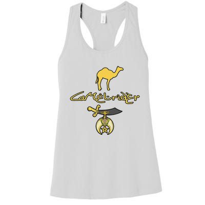 Camel Rider Shriner Masonic Symbol Freemason Women's Racerback Tank