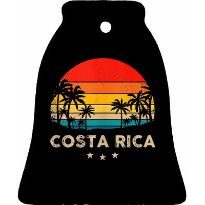 Costa Rica Sunset Ceramic Bell Ornament