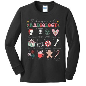 Christmas Radiologist shirts 12 Days of Radiology Kids Long Sleeve Shirt