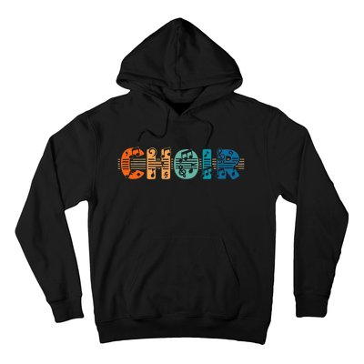 Choir Retro Singer Music Group Teacher Choir Directors Hoodie