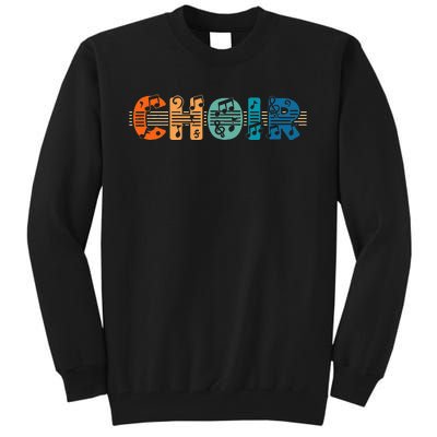 Choir Retro Singer Music Group Teacher Choir Directors Tall Sweatshirt