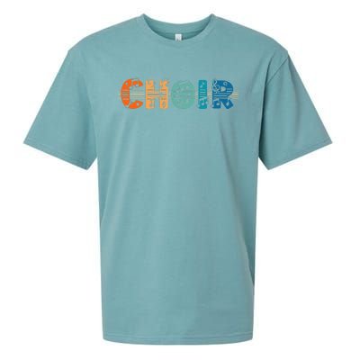 Choir Retro Singer Music Group Teacher Choir Directors Sueded Cloud Jersey T-Shirt