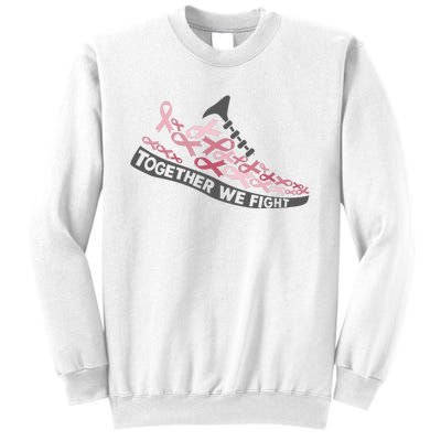 Cancer Ribbon Shoes Together We Fight Sweatshirt