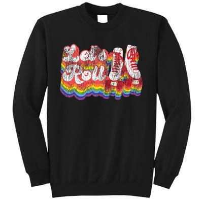 Cool Roller Skating Skate Girl 1970S Retro Tall Sweatshirt