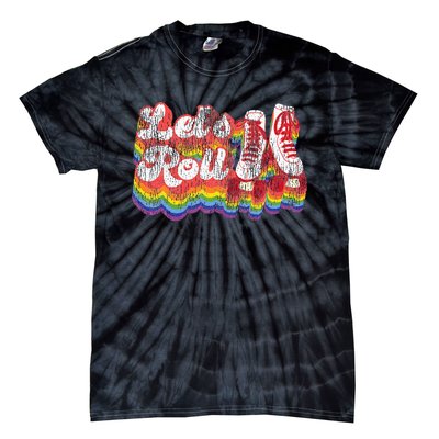 Cool Roller Skating Skate Girl 1970S Retro Tie-Dye T-Shirt