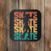 Cool Roller Skating Skate Girl 1970s Retro Vintage Coaster