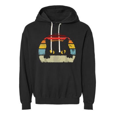 Cat Retro Style Black Kitty Cats Lover Gift Garment-Dyed Fleece Hoodie