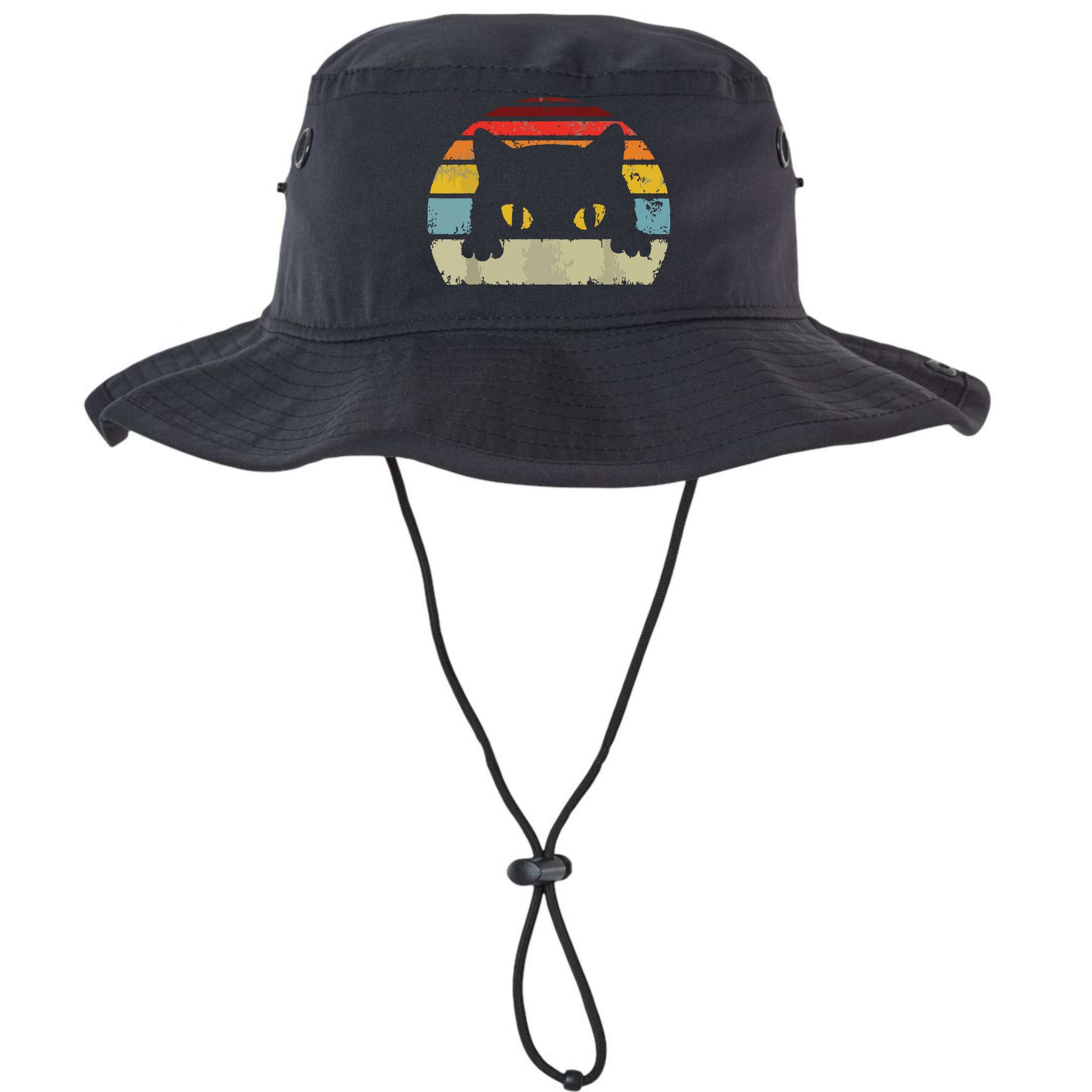 Cat Retro Style Black Kitty Cats Lover Gift Bucket Hat
