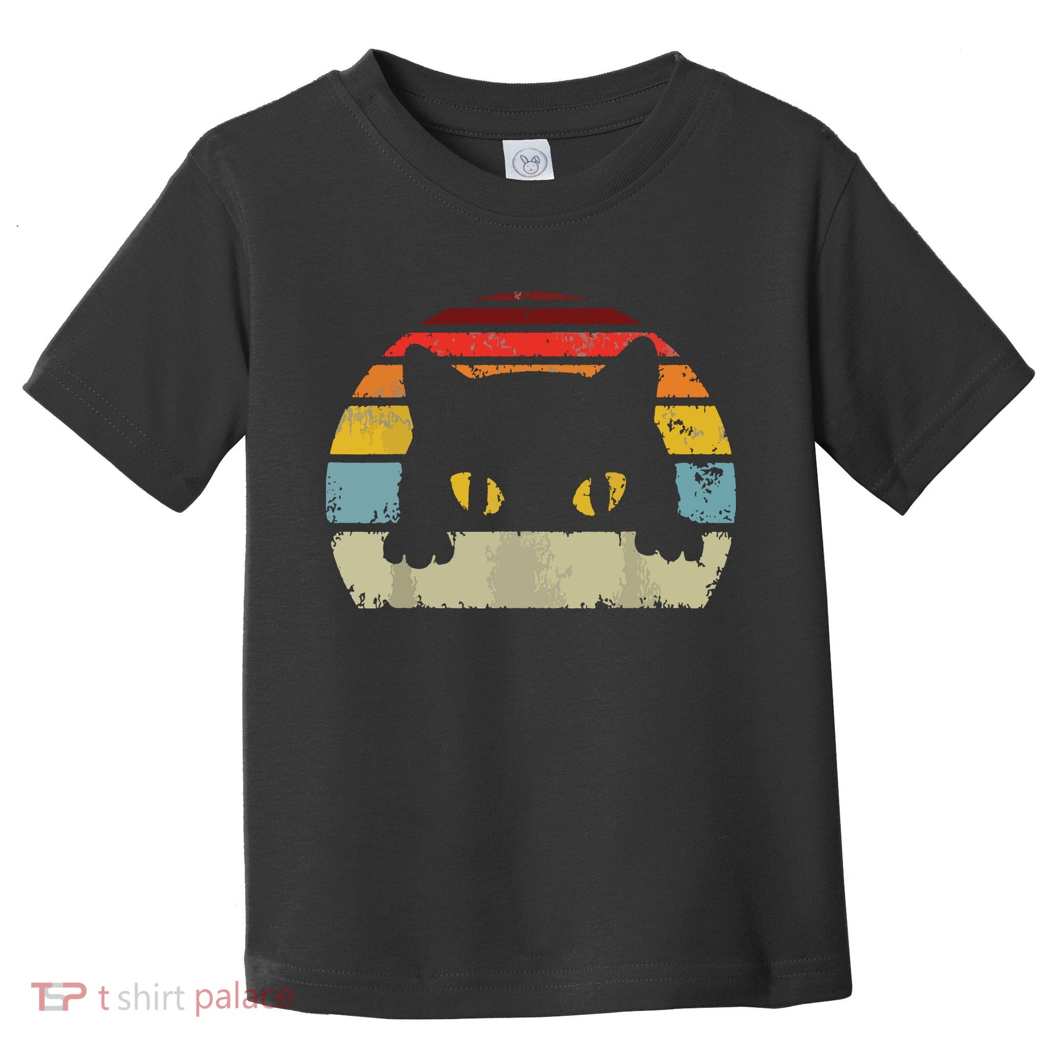 Cat Retro Style Black Kitty Cats Lover Gift Toddler T-Shirt