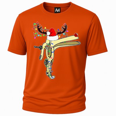 Christmas Reindeer Speculum Nurse OBGYN L&D Nursing Xmas  Cooling Performance Crew T-Shirt