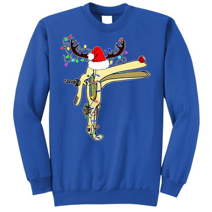 Christmas Reindeer Speculum Nurse OBGYN L&D Nursing Xmas  Tall Sweatshirt